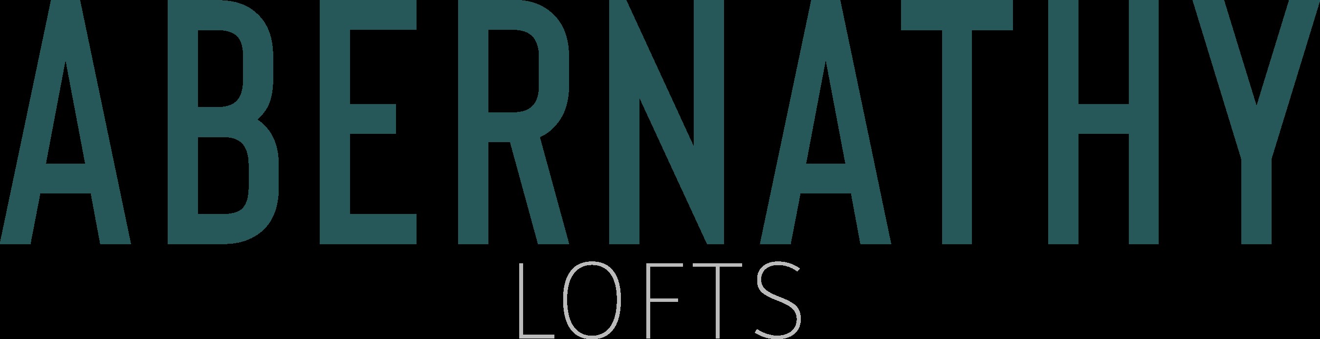 A graphic with the word "ABERNATHY" in large letters and "LOFTS" in smaller letters below it.